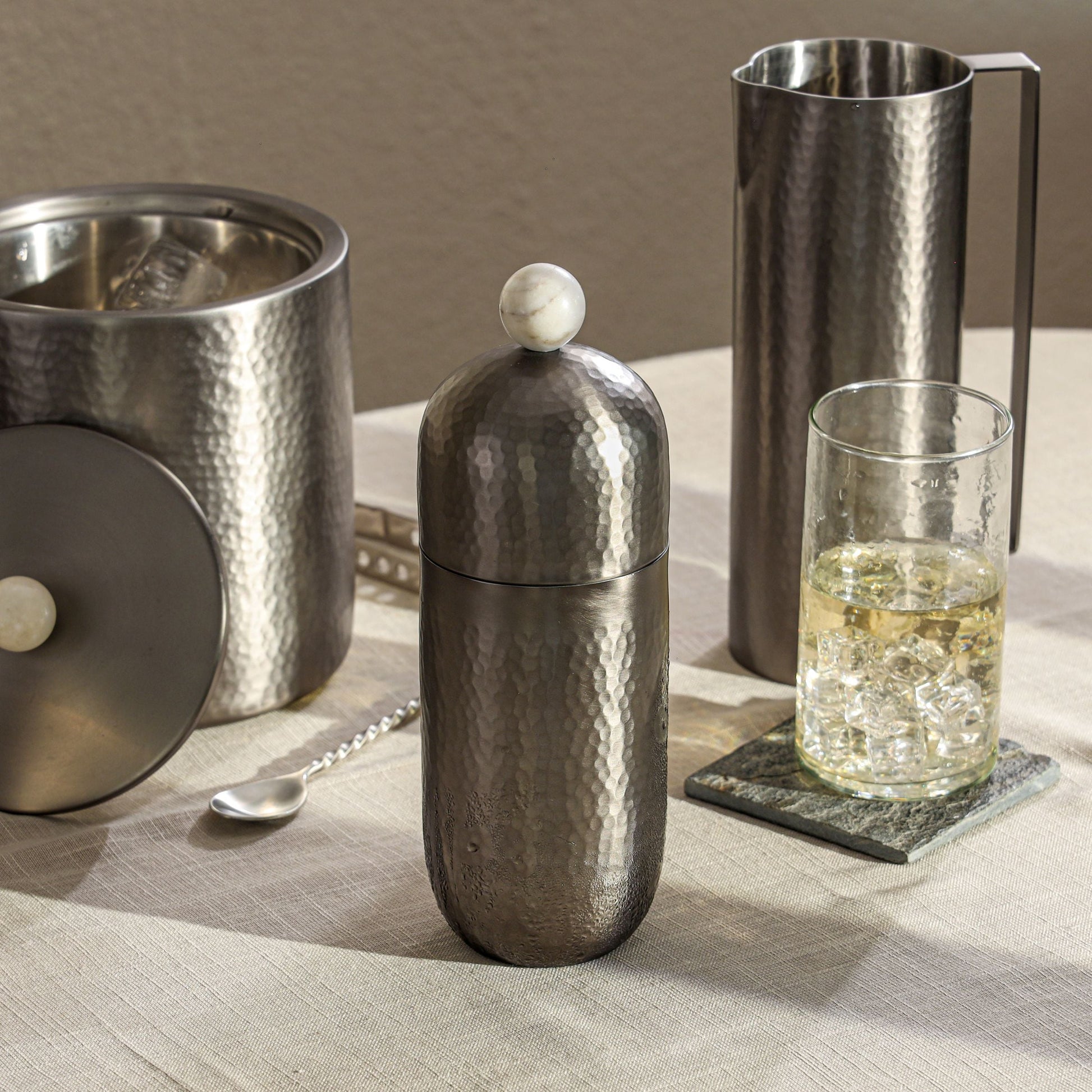Wiallen Hammered Gunmetal Cocktail Shaker - Wiallen Official Collection