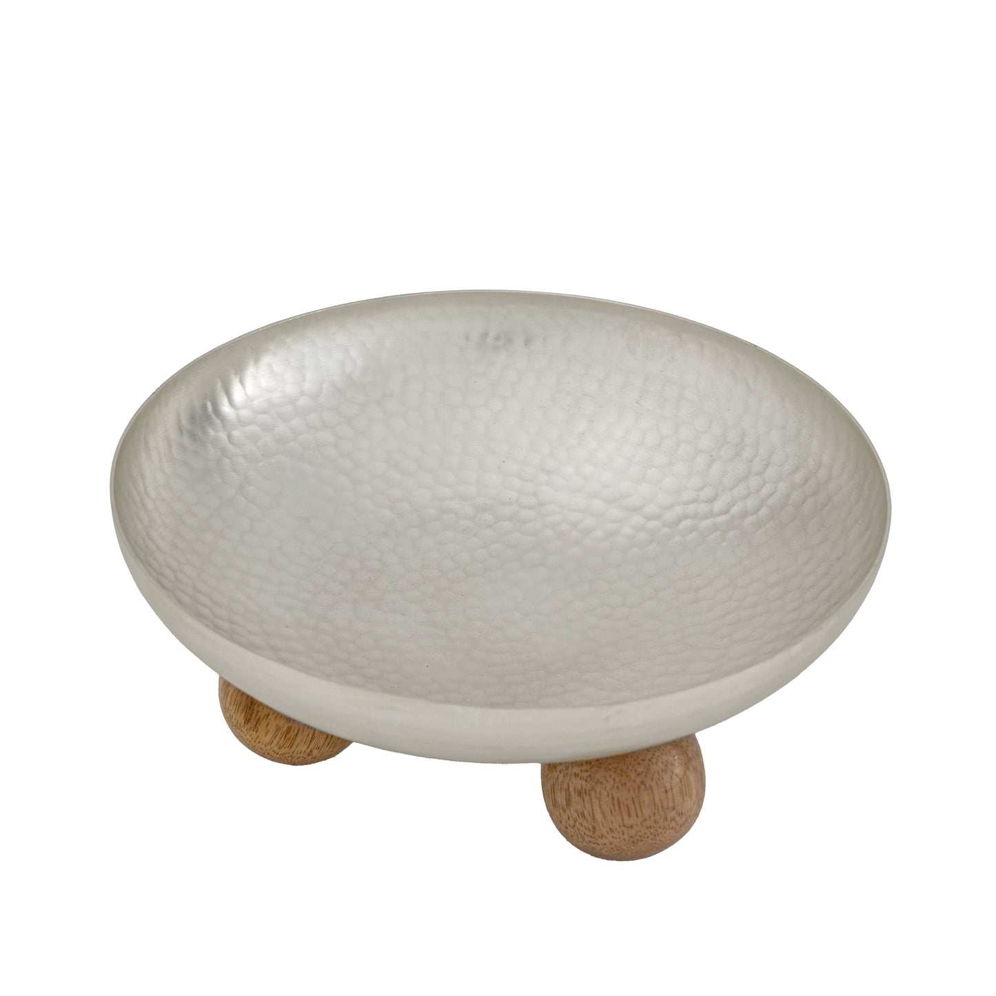 Wiallen Hammered Silver Footed Round Nut Bowl - Wiallen Official Collection