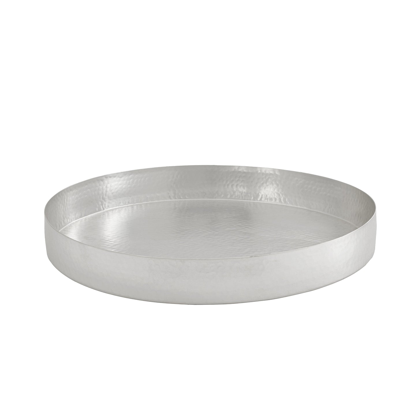 Wiallen Hammered Silver Round Serving Tray - Wiallen Official Collection