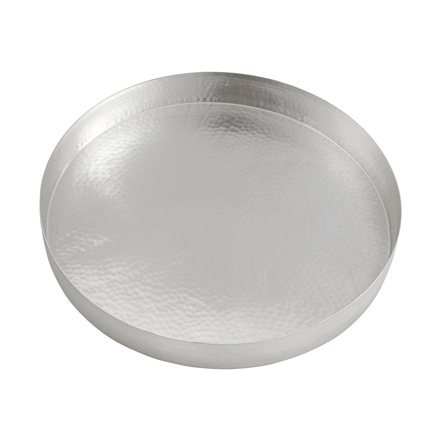 Wiallen Hammered Silver Round Serving Tray - Wiallen Official Collection