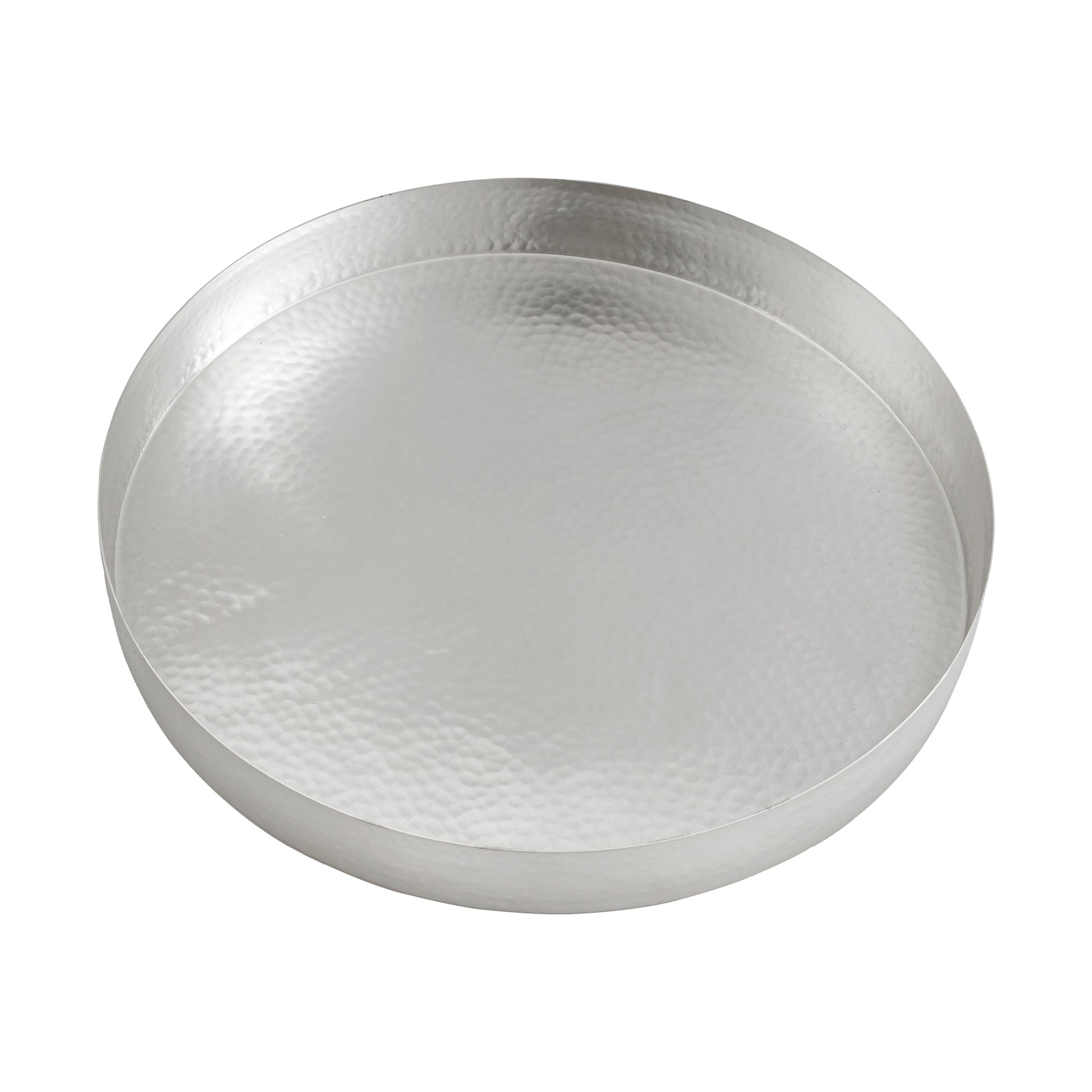 Wiallen Hammered Silver Round Serving Tray - Wiallen Official Collection