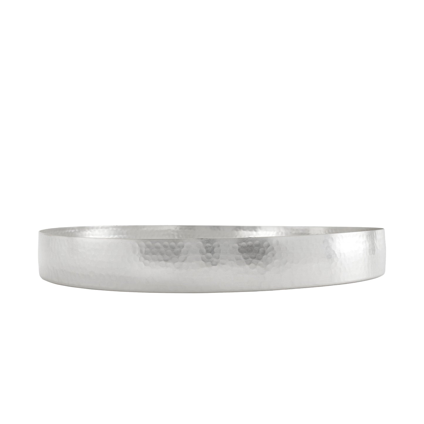 Wiallen Hammered Silver Round Serving Tray - Wiallen Official Collection