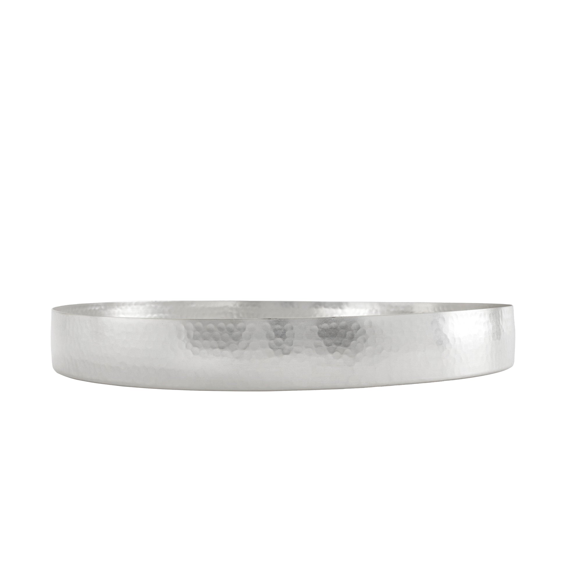 Wiallen Hammered Silver Round Serving Tray - Wiallen Official Collection