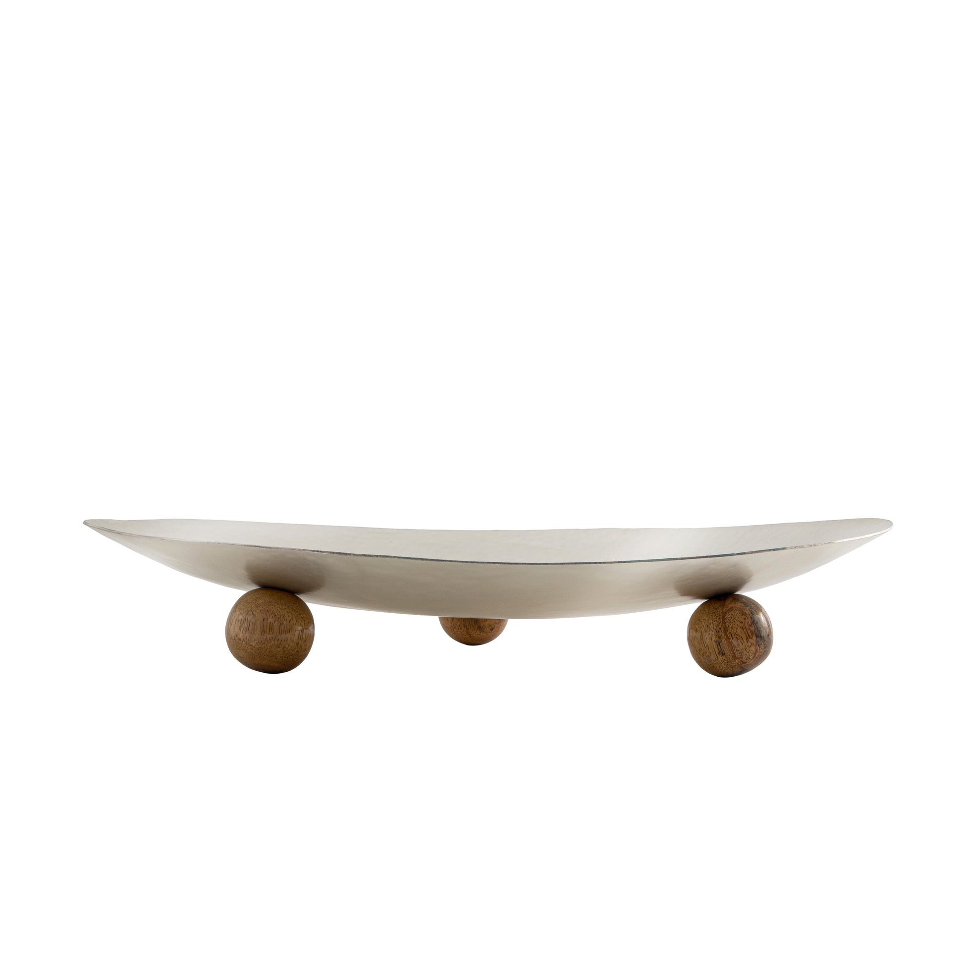 Wiallen Hammered Silver Small Footed Oval Platter - Wiallen Official Collection